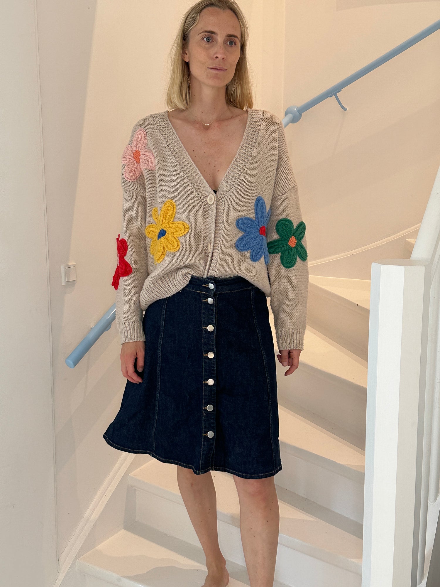 Blomstret Sweater