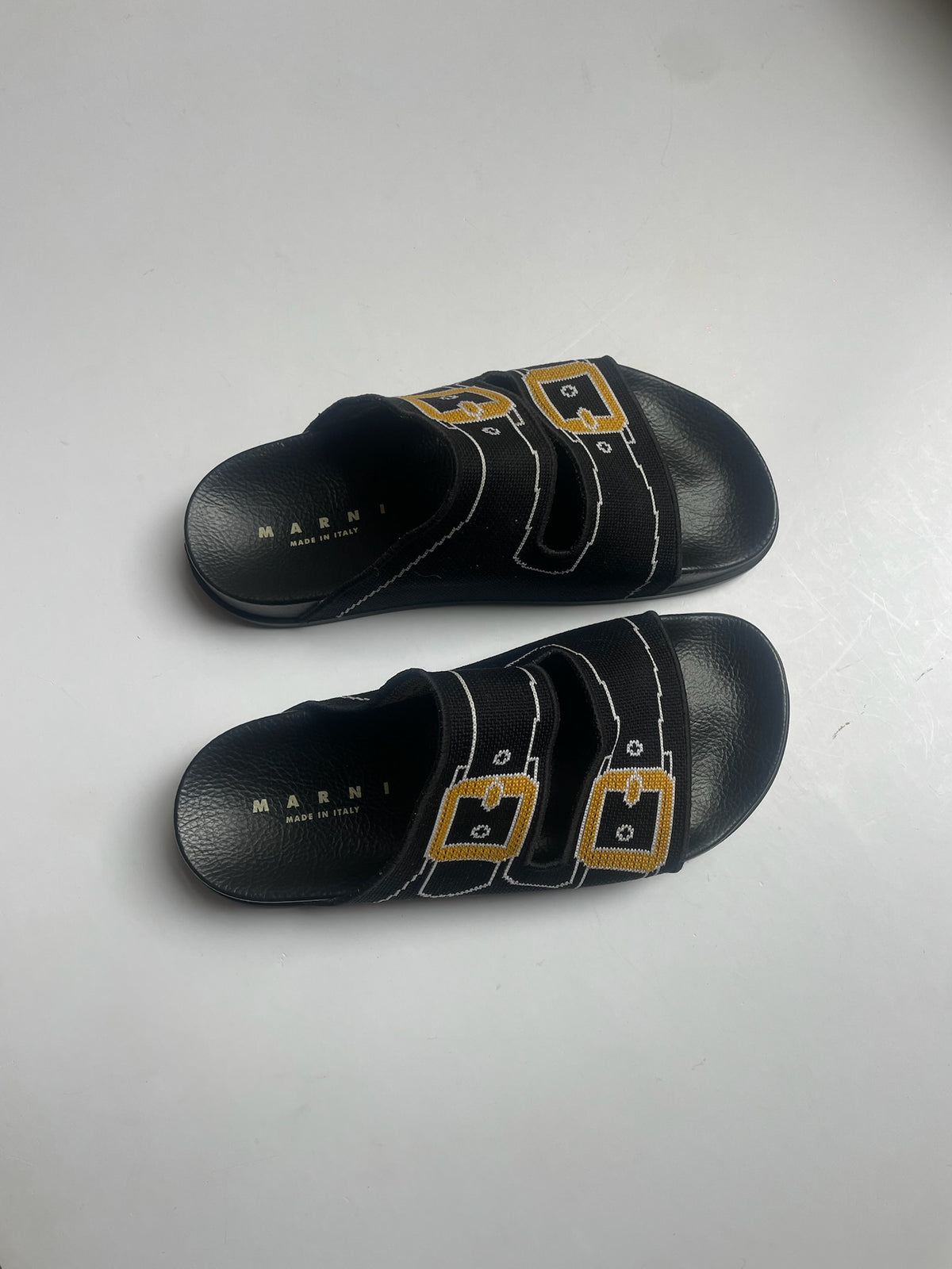 Marni Embroidered Slip-On Slides Sandaler