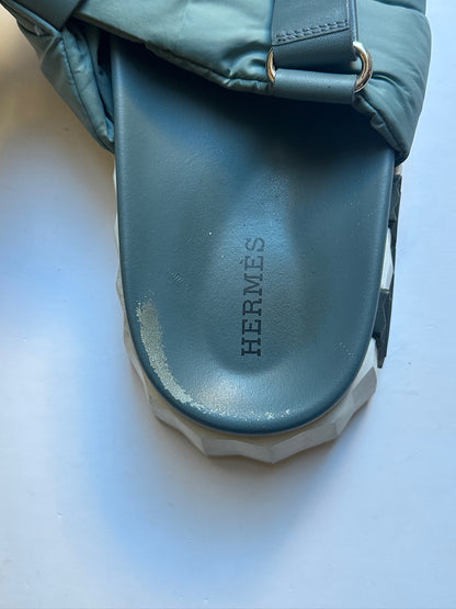 Hermes Electric Padded Blue Sandaler