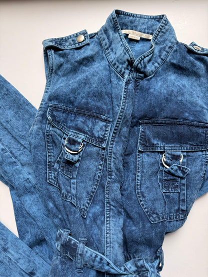 Stella McCartney Acid Wash Denim Jumpsuit / Buksedragt