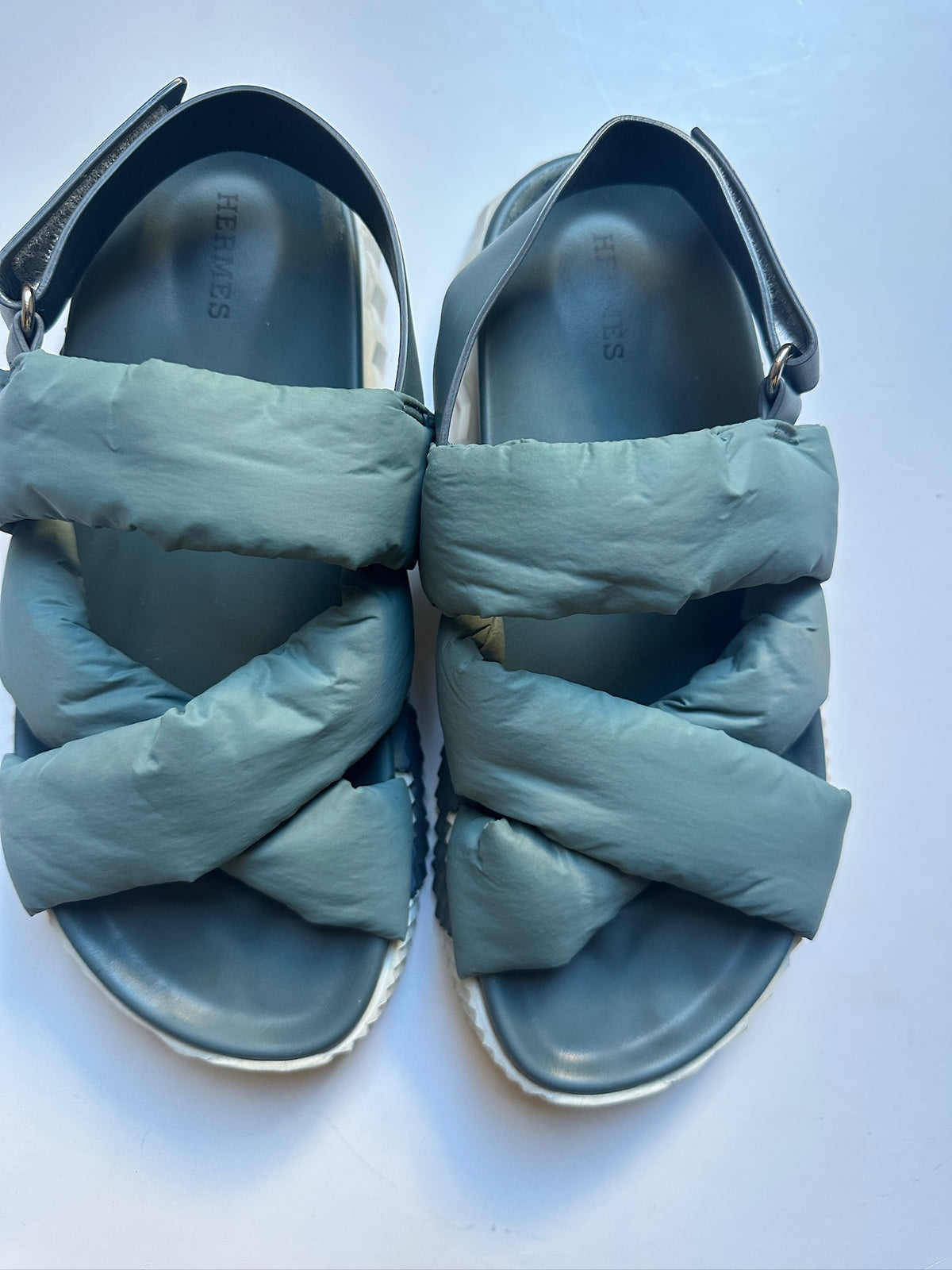 Hermes Electric Padded Blue Sandaler