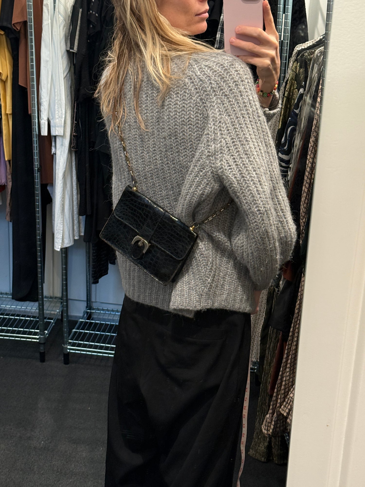 Vintage Krokodille Skulder Taske