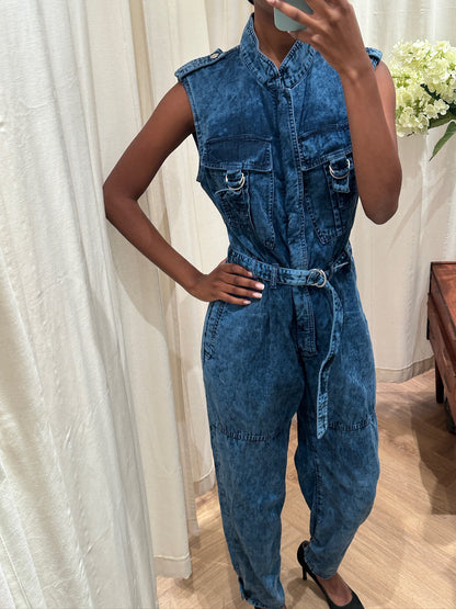 Stella McCartney Acid Wash Denim Jumpsuit / Buksedragt