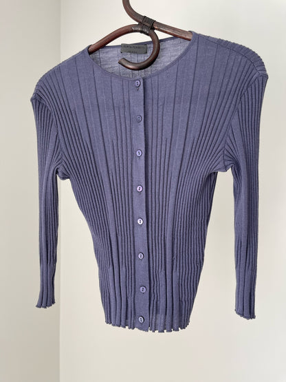 Alberta Ferreti strik cardigan lilla forfra