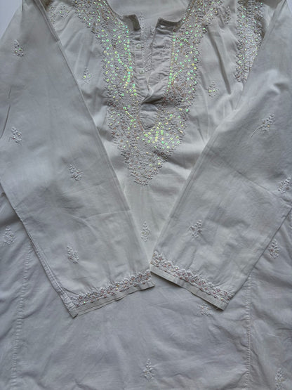 Broderet Perle Skjorte