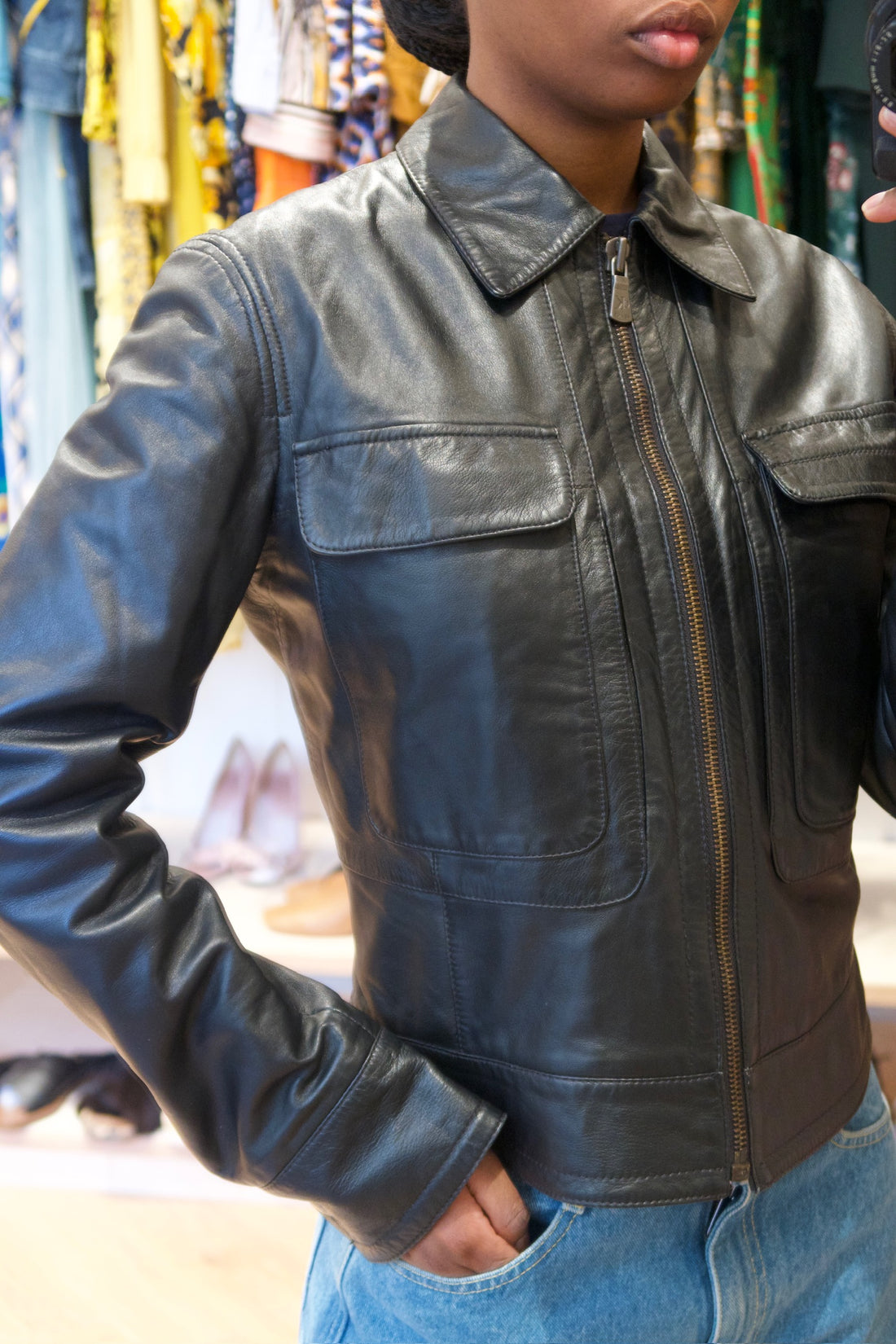 Calvin Klein Læder Jakke