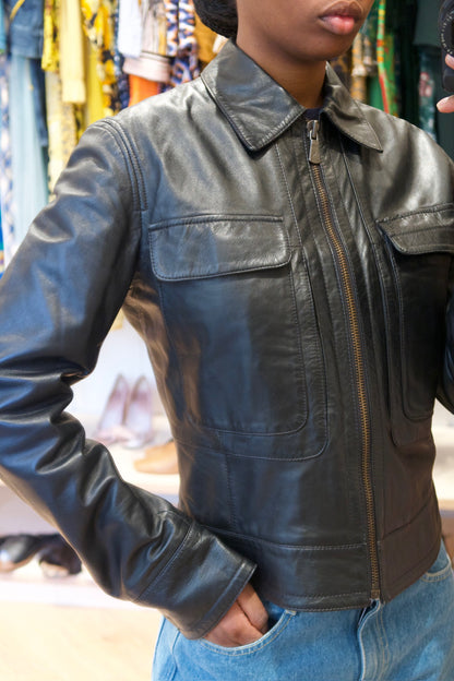 Calvin Klein Læder Jakke
