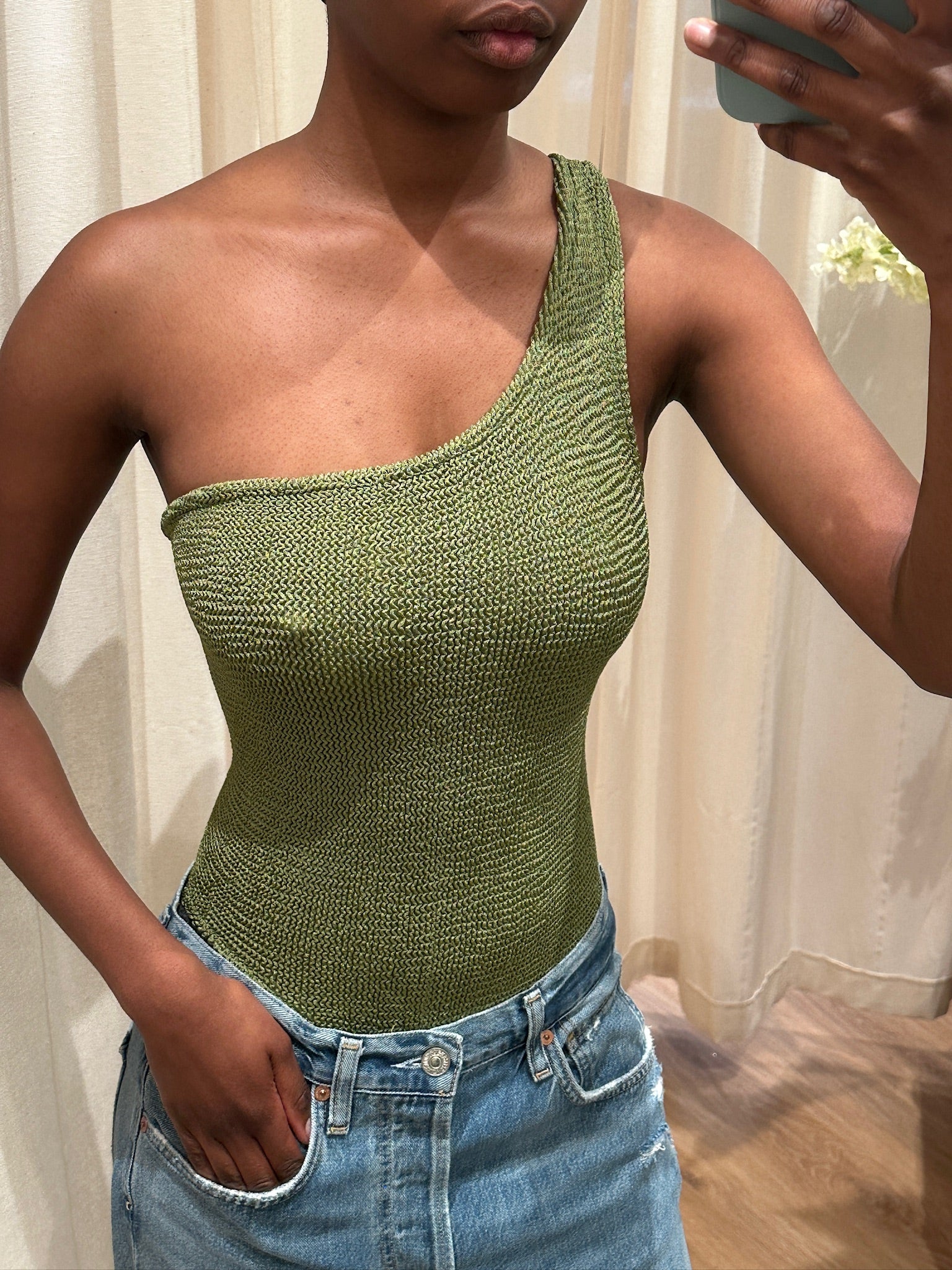 Hunza G One Shoulder Badedragt / Top