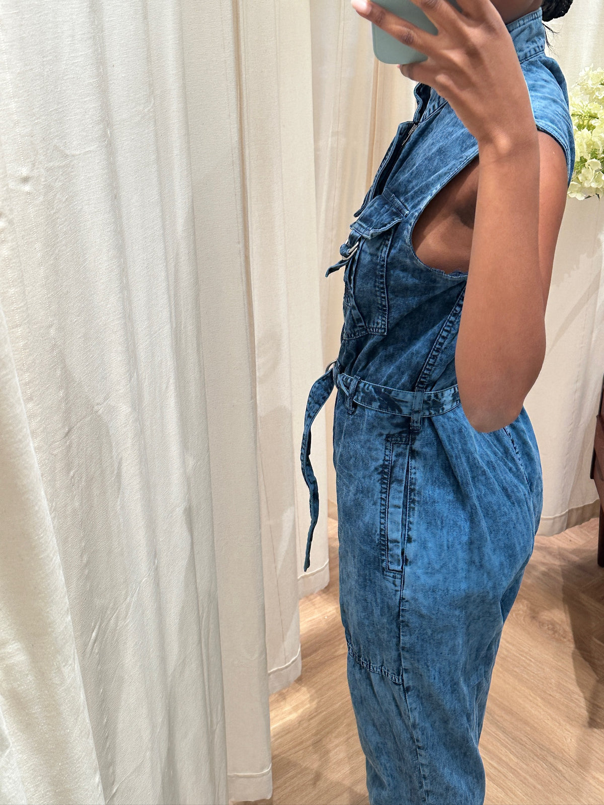 Stella McCartney Acid Wash Denim Jumpsuit / Buksedragt