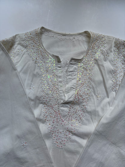 Broderet Perle Skjorte