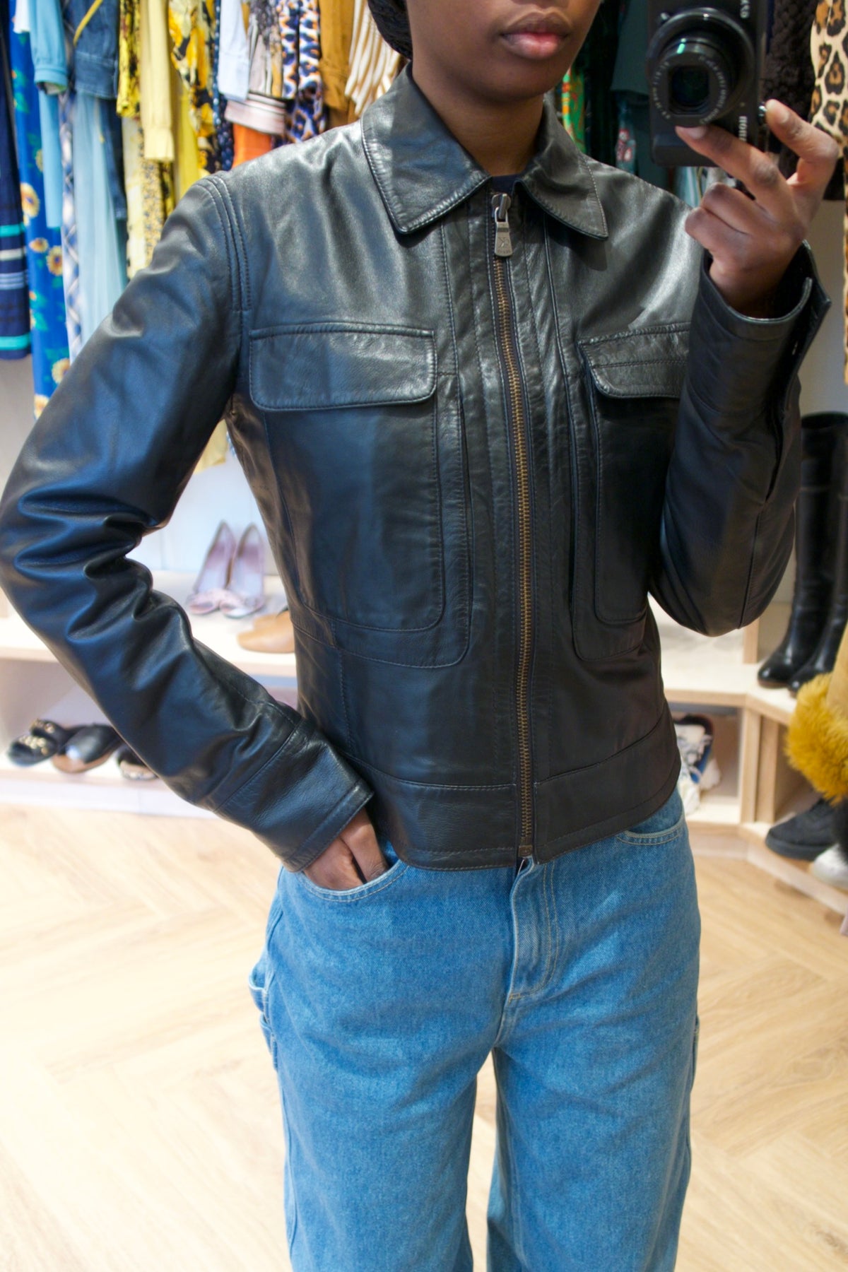 Calvin Klein Læder Jakke