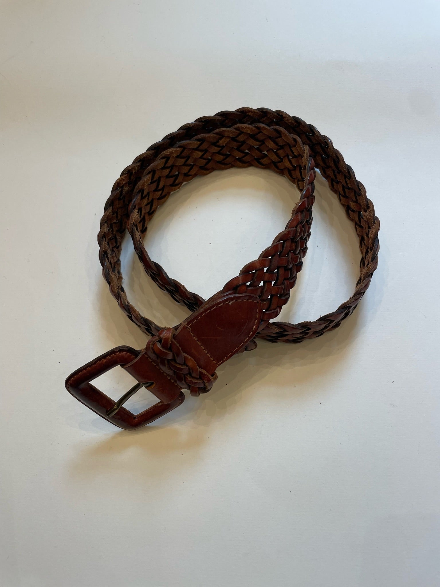 Læder Flet Bælte