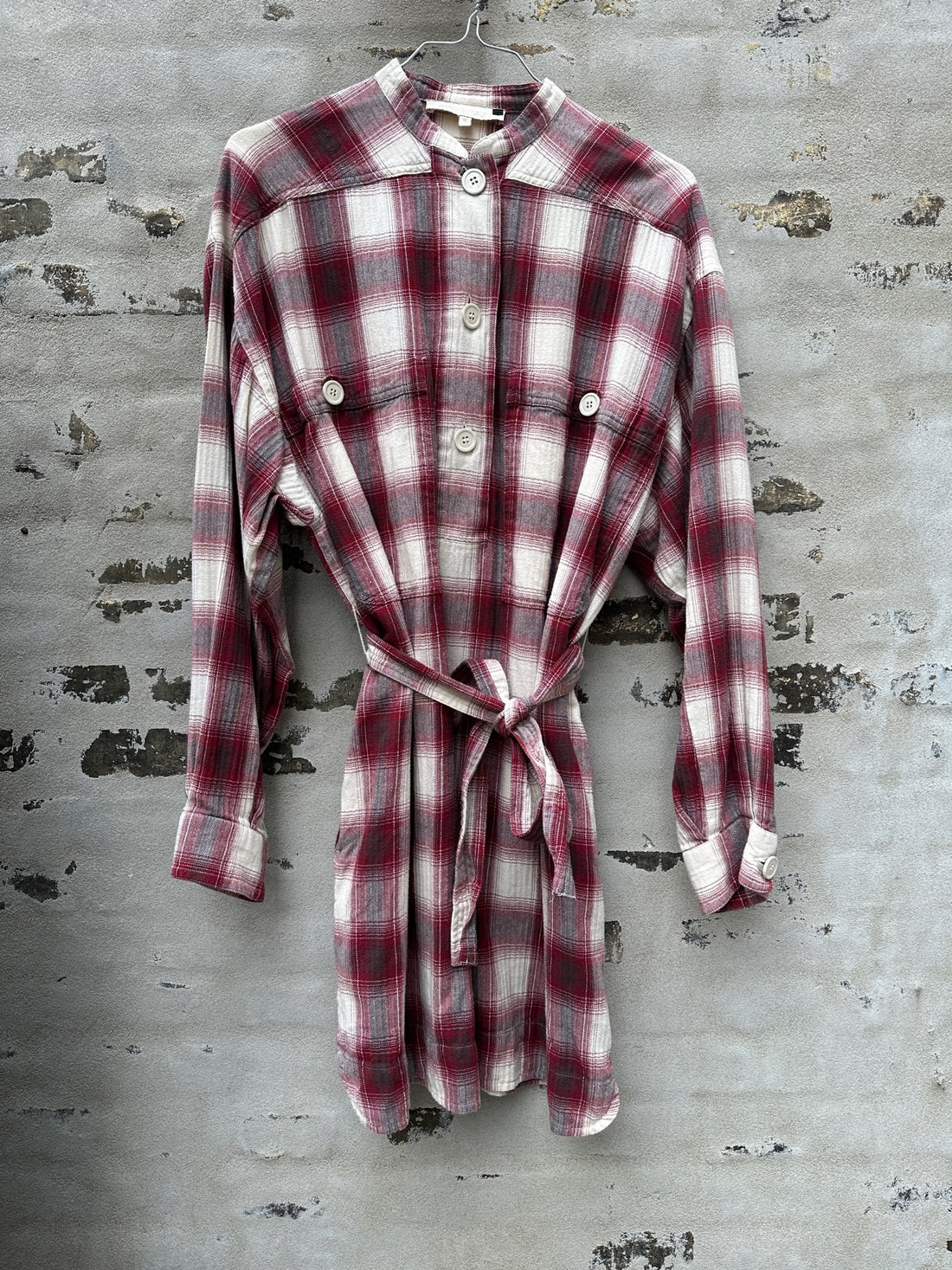 Vanessa bruno jakke/skjorte rød ternet væg