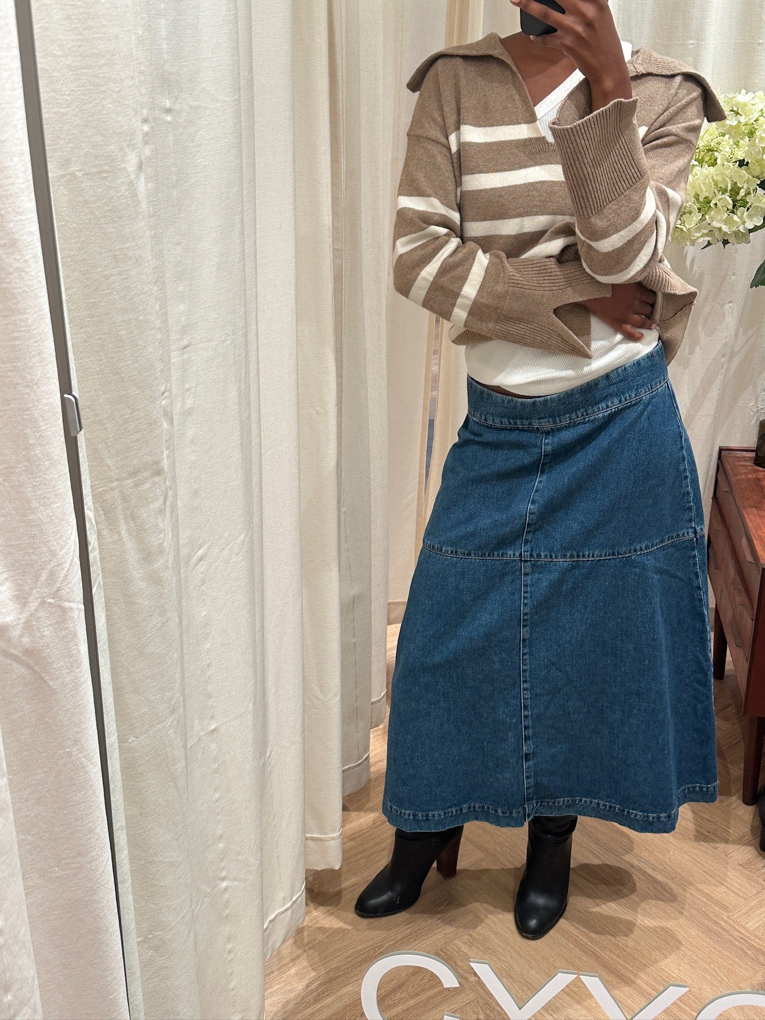 Mads Nørgaard Lang Denim Nederdel