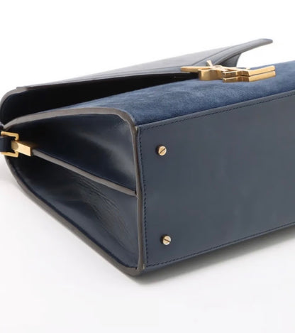 Saint Laurent Paris Cassandra Suede &amp; Leather 2 Way Handbag