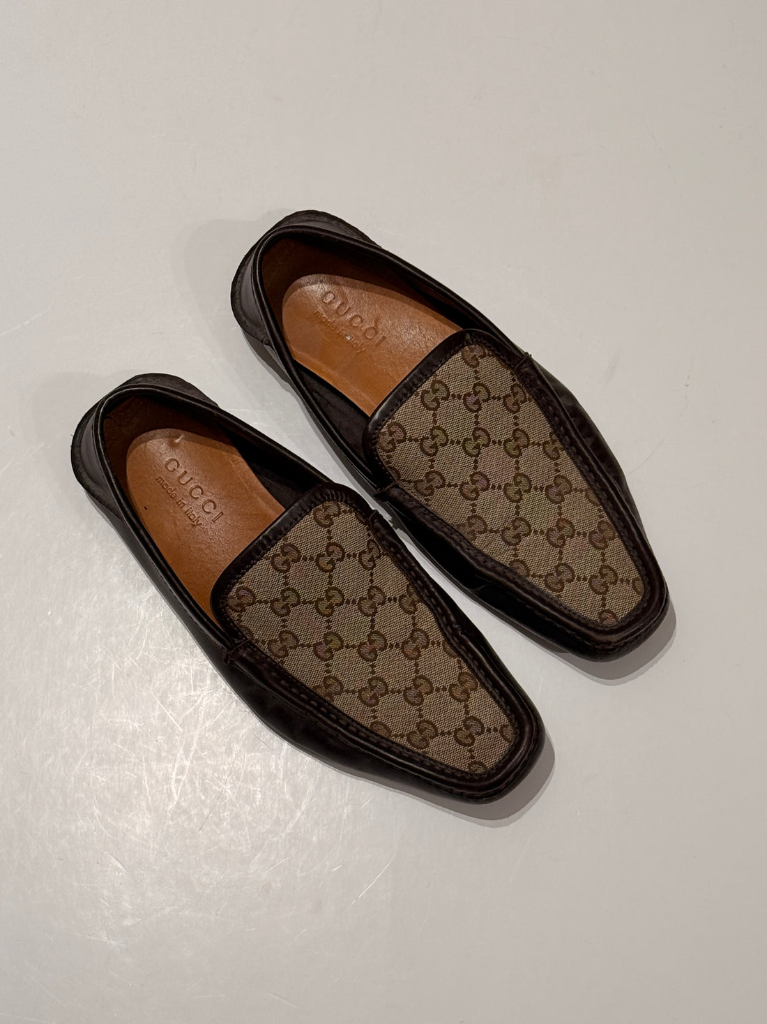 Gucci Supreme Canvas Loafers