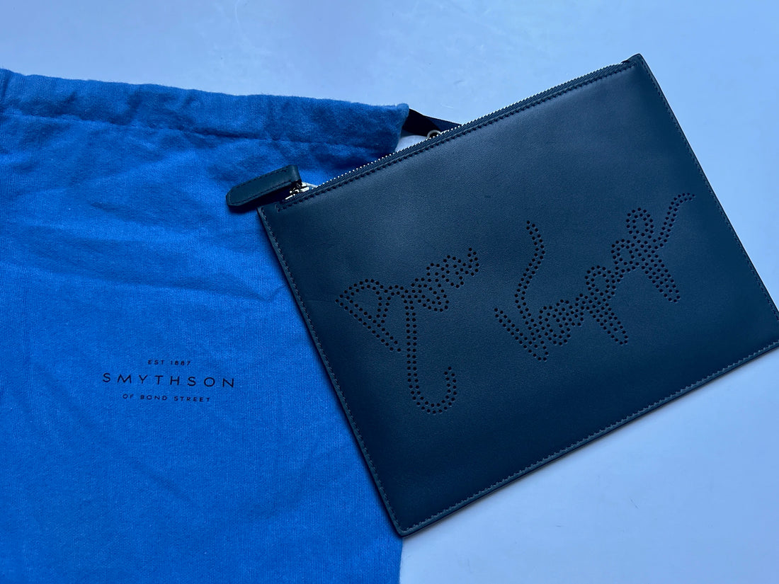 Smythson Læder Bon Voyage Pouch / Clutch
