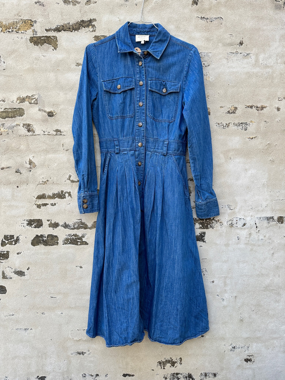 Sezane Denim Kjole