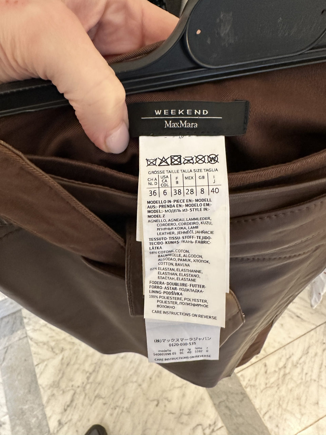 MaxMara Skind Nederdel