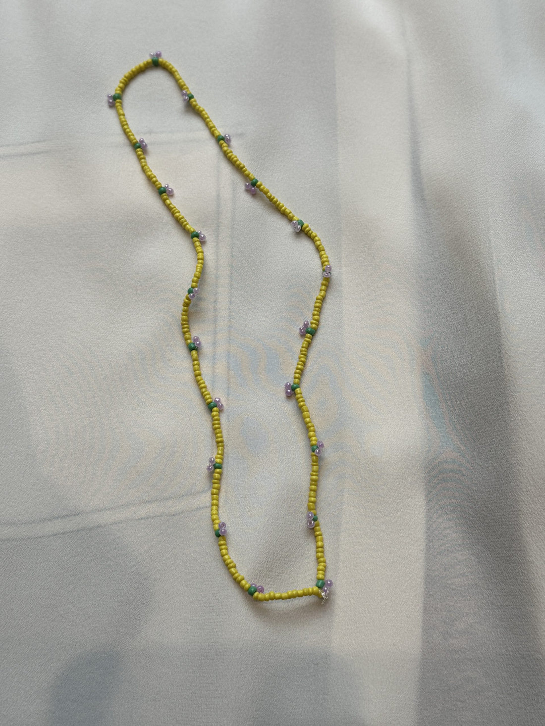 Pearl Necklace with berries in yellow